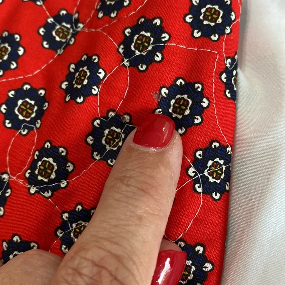Vintage 60s Metal Zipper Cottagecore Prairie plaid FlorL Quilted Maxi Skirt - Picture 7 of 7